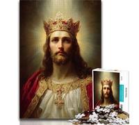 Rompecabezas para Adolescentes 1000 Piezas de Jesús para Adultos para aliviar el estrés Pasar el rato en casa interacción Entre Padres e Hijos 38x26cm