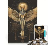 Rompecabezas para Adolescentes 1000 Piezas de la Diosa egipcia con alas, Juegos relajantes, decoración para el hogar, Ideal para Decorar el Escritorio 50x75cm