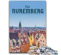 Rompecabezas para Adolescentes: 1000 Piezas de la Visita a Núremberg, Juego Educativo, desafío, Juguete, decoración de Pared, cumpleaños y Navidad (tamaño 38x52cm)