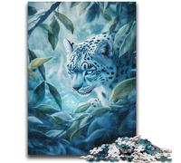 Rompecabezas para Adolescentes: 1000 Piezas de Leopardo en la Jungla, desafiantes, Divertidos y Divertidos, decoración única para el hogar y Regalos, 26x38cm