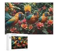 Rompecabezas para adolescentes, 1000 piezas de loros coloridos en la selva amazónica, rompecabezas para adultos, juegos familiares, diversión familiar, regalo para toda la familia, 1000 piezas
