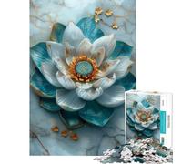 Rompecabezas para Adolescentes 1000 Piezas de Loto Abstracto Kintsugi para Juegos educativos desafío Juguete Juegos Familiares Carrera de Velocidad Regalos de cumpleaños (tamaño 75x50cm)