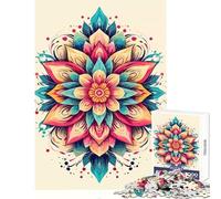 Rompecabezas para Adolescentes 1000 Piezas de Mandalas de Flores decoración del hogar Juguetes Regalo de cumpleaños Juegos relajantes colección de Artistas Bellas Artes tamaño 38x26cm