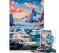 Rompecabezas para Adolescentes 1000 Piezas de paisajes del Parque Nacional de Groenlandia Arte de Corte Exacto Juego Estimulante Regalo Ideal para un Momento de Juego Tranquilo