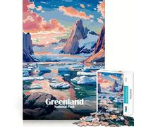 Rompecabezas para Adolescentes 1000 Piezas de paisajes del Parque Nacional de Groenlandia Arte de Corte Exacto Juego Estimulante Regalo Ideal para un rato de Juego Tranquilo Arte