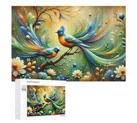 Rompecabezas para adolescentes, 1000 piezas de pájaros de fantasía coloridos, 2 rompecabezas para adultos, juego práctico, carrera de velocidad, desafío educativo, 1000 piezas