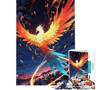 Rompecabezas para adolescentes 1000 piezas de Phoenix Rising Over Cityscape Rompecabezas antiestrés para adolescentes Ayuda a desarrollar el pensamiento analítico y lógico Ejercicio cerebral (38x52cm)