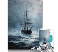 Rompecabezas para Adolescentes: 1000 Piezas de Pintura al óleo de Barco Pirata Un Juego desafiante Toda la Familia 26x38cm