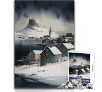 Rompecabezas para Adolescentes, 1000 Piezas de Pintura de Hielo de Groenlandia, Actividad de Ocio Tranquila y Divertida, Juguete Artesanal de Bordes precisos de Primera Calidad, tamaño 38x26cm