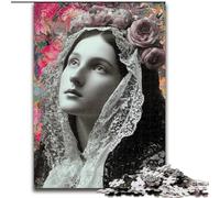 Rompecabezas para Adolescentes: 1000 Piezas de Retrato de María Madre Actividad Familiar para fomentar el Amor en Pareja, para Mayores de 14 años 26x38cm