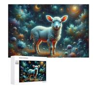 Rompecabezas para adolescentes, 1000 piezas de rompecabezas mágicos de fantasía de cordero para adultos, análisis de juegos prácticos y lógica, cumpleaños y regalos únicos, 1000 piezas