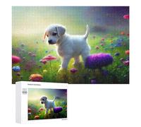 Rompecabezas para adolescentes, 1000 piezas de sierra de calar, campo de flores, aventura, lindo cachorro, exploración, rompecabezas para adultos, análisis de juegos prácticos y lógica, cumpleaños