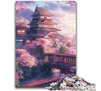 Rompecabezas para Adolescentes: 1000 Piezas de un Castillo japonés Difícil de completar, Pero Divertido y Divertido Regalo de cumpleaños, Regalos, Arte Mural 38x26cm