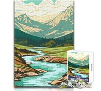 Rompecabezas para Adolescentes: 1000 Piezas de un Hermoso Valle, montaña, Vacaciones en casa, Juego práctico para Matar el Tiempo, Regalo de Amigo Secreto (tamaño 38x26cm)
