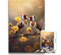 Rompecabezas para Adolescentes: 1000 Piezas de un pájaro jilguero, Divertido y Tranquilo, Juguete de Manualidades de Primera Calidad con Bordes precisos, tamaño 50x75cm