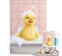 Rompecabezas para Adolescentes: 1000 Piezas de un Patito en una bañera con Burbujas Juego Familiar, Ideal para divertirse en casa Perfecto como Regalo 38x26cm