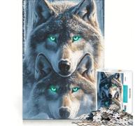 Rompecabezas para Adolescentes 1000 Piezas de una loba Madre y su Cachorro Juegos relajantes decoración para el hogar Ideal para Decorar el Escritorio 38x52cm