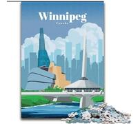 Rompecabezas para Adolescentes: 1000 Piezas de Viaje a Winnipeg, Ideal para el Aprendizaje y el Regalo Familiar 26x38cm