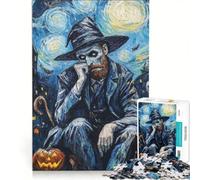 Rompecabezas para Adolescentes 1000 Piezas de Vincent Van Gogh para Halloween Juegos relajantes interacción Entre Padres e Hijos Regalos de cumpleaños 50x75cm