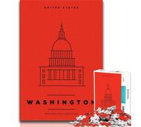 Rompecabezas para Adolescentes, 1000 Piezas de Washington D C, Juegos educativos, decoración del hogar, Regalo de cumpleaños, Arte Mural (75x50cm)