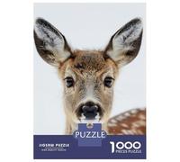 Rompecabezas para Adolescentes 1000 Piezas Deer Face Rompecabezas para Adultos Juegos Relajantes Regalo De Cumpleaños para Cumpleaños, Navidad 38x26cm/1000pcs