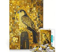 Rompecabezas para Adolescentes 1000 Piezas del Halcón Dorado al Estilo de Gustav Klimt, Juguetes para armar, decoración para el hogar, Toda la Familia 50x75cm