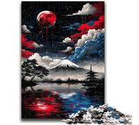 Rompecabezas para Adolescentes: 1000 Piezas del mágico Monte Fuji, desafiante Juego Familiar, decoración de Pared, cumpleaños y Navidad, 50x75cm