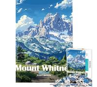Rompecabezas para Adolescentes 1000 Piezas del Paisaje del Monte Whitney Rompecabezas antiestrés para Adolescentes Ayuda a analizar y ejercitar el Cerebro Mediante la lógica (tamaño 38x26cm)