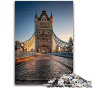 Rompecabezas para Adolescentes: 1000 Piezas del Puente de Londres, Juego desafiante y Familiar, decoración de Pared, cumpleaños y Navidad, 26x38cm