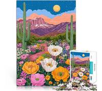 rompecabezas para adolescentes 1000 piezas Desert Bloom Night Anspruchsvoll, aber lustig und humorvoll Für Paare geeignet75x50cm