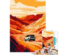 Rompecabezas para Adolescentes 1000 Piezas Desierto Todoterreno Arte Minimalista Juguetes adictivos para Cultivar la Paciencia Juego de ingenio Difícil Regalos de cumpleaños Tamaño 38x52cm