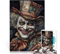 Rompecabezas para Adolescentes 1000 Piezas Dibujo de Tinta de Payaso rococó Rompecabezas Cada Pieza es única: un desafiante y Divertido Juego Familiar 50x70cm