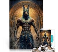 Rompecabezas para Adolescentes 1000 Piezas Dios Anubis Ayuda al Cerebro a ejercitar Juguetes adictivos para Cultivar la Paciencia. Una Obra de Arte 52x38cm