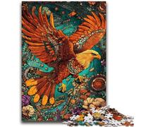 Rompecabezas para Adolescentes, 1000 Piezas, diseño de águila y Flores, Ideal como Juego Educativo, Regalo para Toda la Familia, 50x75cm