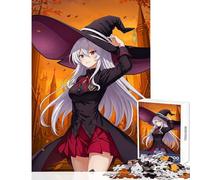 Rompecabezas para Adolescentes 1000 Piezas diseño de Bruja de Anime con Cabello Plateado Ideal para Decorar el hogar Regalo Divertido Juego práctico interacción Entre Padres e Hijos tamaño 38x26cm