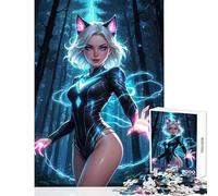 Rompecabezas para Adolescentes 1000 Piezas diseño de Catgirl Anime decoración del hogar Juguetes Regalo de cumpleaños Juego Educativo Actividades Divertidas en casa tamaño 50x75cm