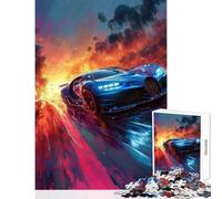 Rompecabezas para Adolescentes 1000 Piezas diseño de Coche Vibrante Arte Conceptual decoración del hogar Juguetes Regalo de cumpleaños Juego Familiar Adecuado para decoración de Escritorio 38x26cm
