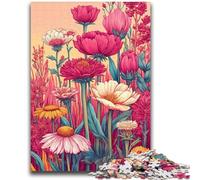 Rompecabezas para Adolescentes, 1000 Piezas, diseño de Flores Silvestres de Verano, Juego Intelectual para decoración del hogar, para Mayores de 14 años, 50x75cm