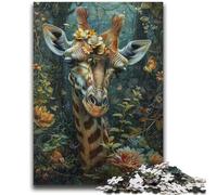 Rompecabezas para Adolescentes, 1000 Piezas, diseño de Jirafa de la Selva, Juego Familiar, antiestrés, desafío difícil, Adecuado para Parejas, 26x38cm