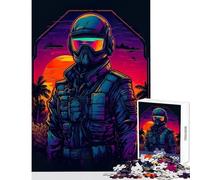 Rompecabezas para Adolescentes 1000 Piezas diseño de Soldado Colores Vivos decoración del hogar Juguetes Regalo de cumpleaños Juego Educativo Mejora el Amor Entre Parejas tamaño 50x75cm