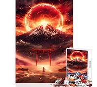 Rompecabezas para Adolescentes 1000 Piezas diseño de tormenta de Fuego en el Desierto japonés Juguetes para decoración del hogar Regalo Divertido Juego práctico interacción Entre Padres e Hijos