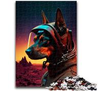 Rompecabezas para Adolescentes, 1000 Piezas, Dobermann Espacial, Ayuda a ejercitar el Cerebro, Juguetes adictivos para Cultivar la Paciencia, Apto para Parejas, 26x38cm