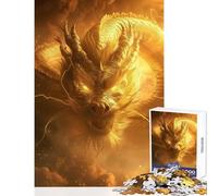 Rompecabezas para Adolescentes 1000 Piezas dragón Chino Dorado Juguete Educativo Regalo de cumpleaños Juego de ingenio difícil y desafiante tamaño 50x75cm