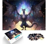 Rompecabezas para Adolescentes 1000 Piezas Dragón Cósmico Opalescente Juguetes de Juego Decoración de Pared cumpleaños y Navidad 38x26cm
