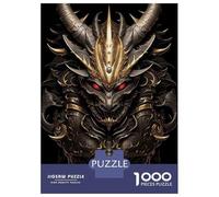Rompecabezas para Adolescentes 1000 Piezas Dragon Samurai Emperor Rompecabezas para Adultos Juegos Relajantes Regalo De Cumpleaños para Cumpleaños, Navidad 52x38cm/1000pcs