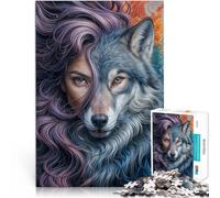 Rompecabezas para Adolescentes 1000 Piezas Dualidad de Wolven Juguete Educativo para aliviar el estrés Regalo de cumpleaños 38x26cm