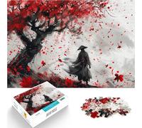 Rompecabezas para Adolescentes 1000 Piezas Duelo de Flores de Cerezo Acertijo para con Piezas de Formas aleatorias Que se entrelazan Completamente 38x26cm