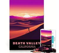 Rompecabezas para Adolescentes 1000 Piezas Duna del Valle de la Muerte Puesta de Sol Corte Exacto Juego de ingenio Regalo de Juego Tranquilo Regalo de Arte navideño (38x52cm)