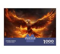 Rompecabezas para Adolescentes 1000 Piezas Eagle Fire Art Print Rompecabezas para Adultos Juegos Divertidos Decoración Interacción Entre Padres E Hijos 52x38cm/1000pcs