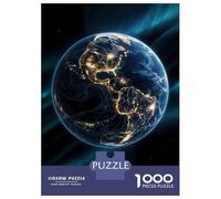 Rompecabezas para Adolescentes 1000 Piezas Earth Night in Space Rompecabezas para Adultos Juegos Divertidos Análisis Y Lógica Regalos Y Cumpleaños Únicos 70x50cm/1000pcs